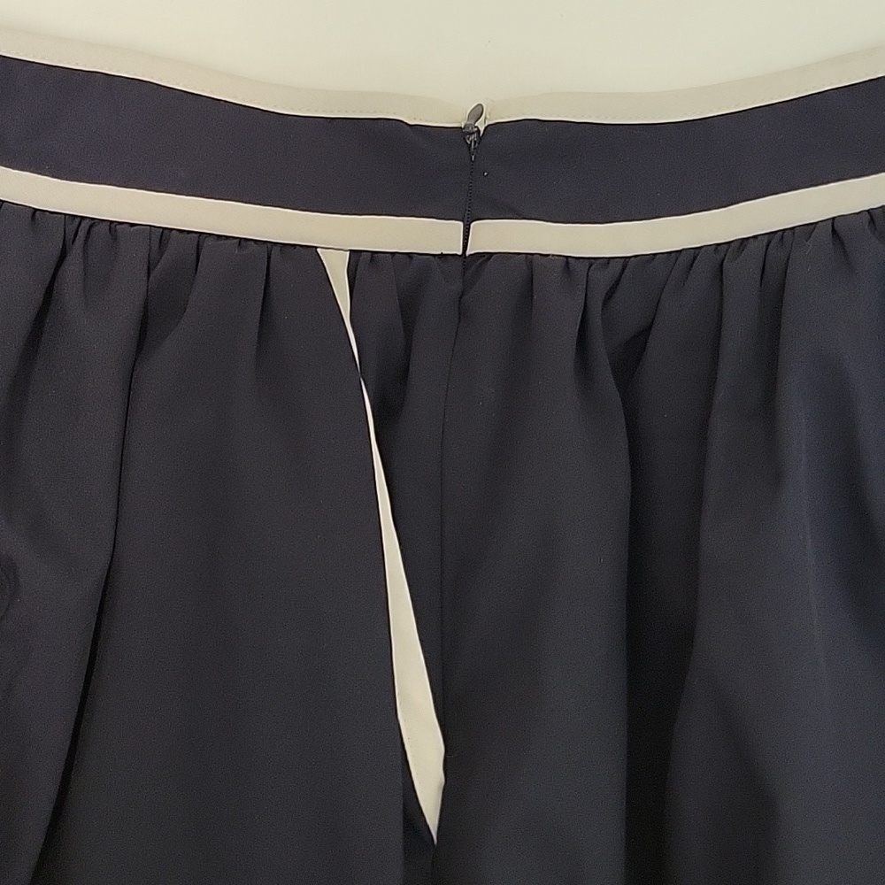 Navy A-Line Skirt with White Bicycle Trim - Picture 5 of 6